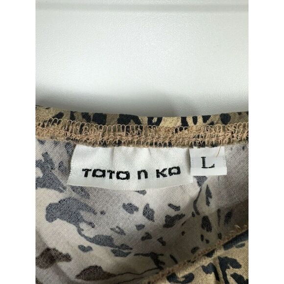 Toto N Ko Leopard Print Print Skirt Elastic Waist Pullon Women’s Size Large - Picture 4 of 9